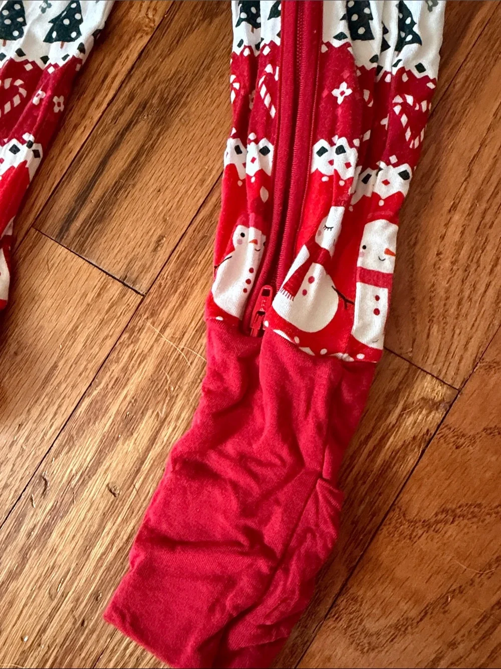 Little Sleepies Red Holiday 'Merry Joy' One-Piece Footed Pajamas